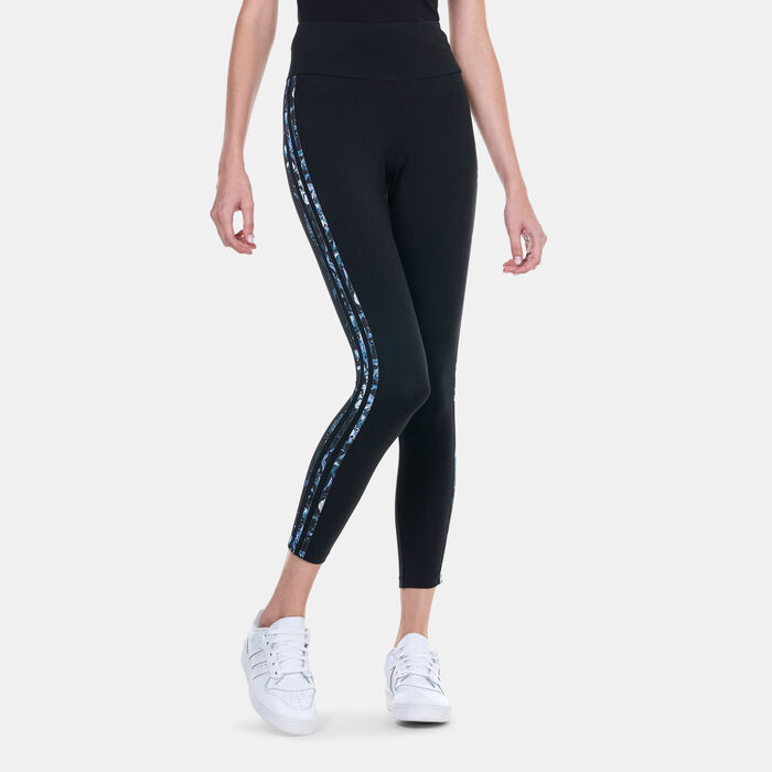 Women's 3-Stripes Flower Leggings Women's 3-Stripes Flower Leggings image number 0