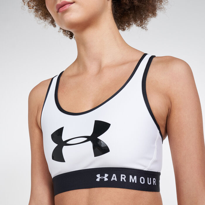 Women's Armour Mid Keyhole Graphic Sports Bra Women's Armour Mid Keyhole Graphic Sports Bra image number 3