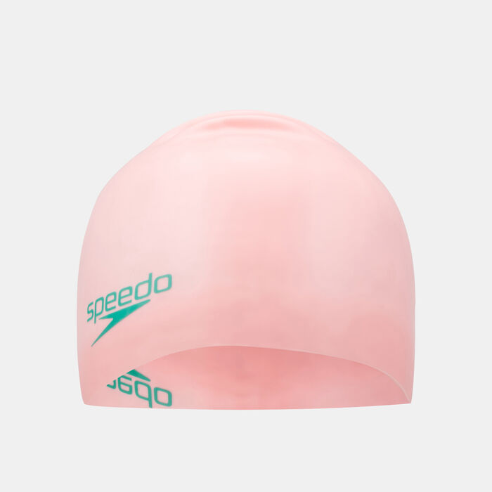 Kids' Plain Moulded Junior Slogan Swimming Cap Kids' Plain Moulded Junior Slogan Swimming Cap image number 0