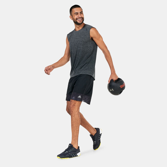 Men's AEROREADY Workout Chalk Print Training Shorts image number 2