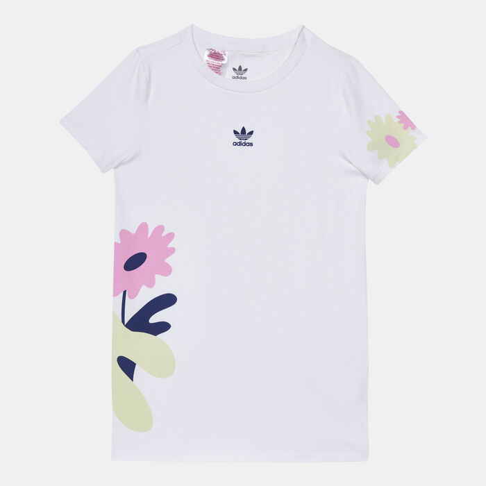 Kids' Flower Print T-Shirt Dress Kids' Flower Print T-Shirt Dress image number 0
