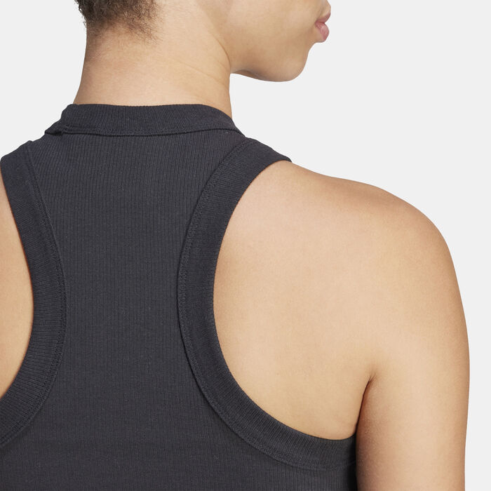 Women's Lounge Ribbed Cropped Tank Top Women's Lounge Ribbed Cropped Tank Top image number 4