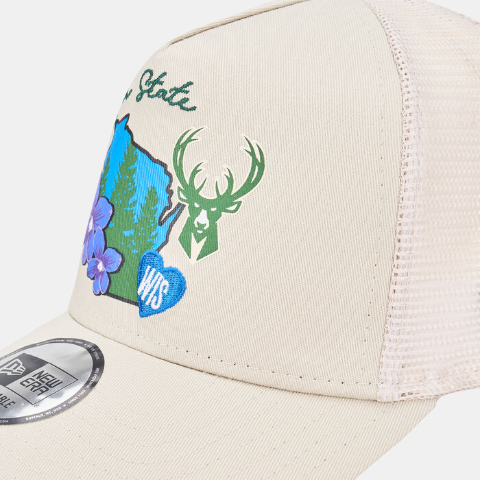 Men's NBA Milwaukee Bucks Logo Trucker Cap image number 2