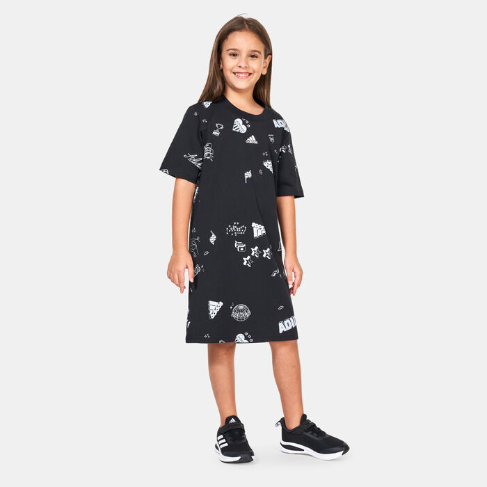 Kids' Brand Love Allover Print Dress Kids' Brand Love Allover Print Dress image number 0