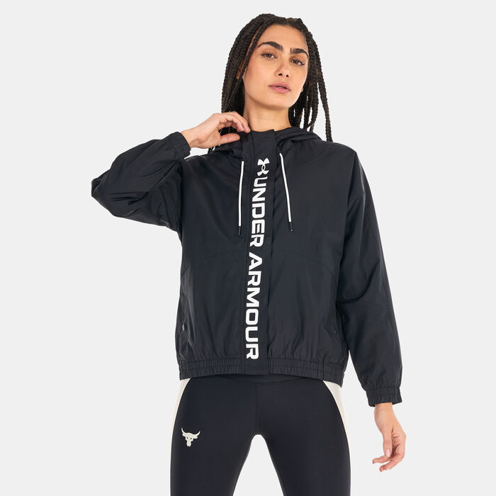 Women's UA RUSH™ Woven Full-Zip Jacket image number 0