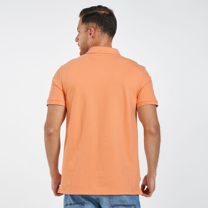 Men's Mink Brook Linear Logo Polo Shirt Men's Mink Brook Linear Logo Polo Shirt image number 1