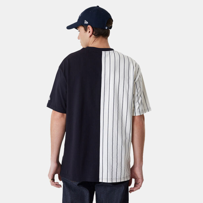 Men's MLB Half Striped Oversized New York Yankees T-Shirt Men's MLB Half Striped Oversized New York Yankees T-Shirt image number 1