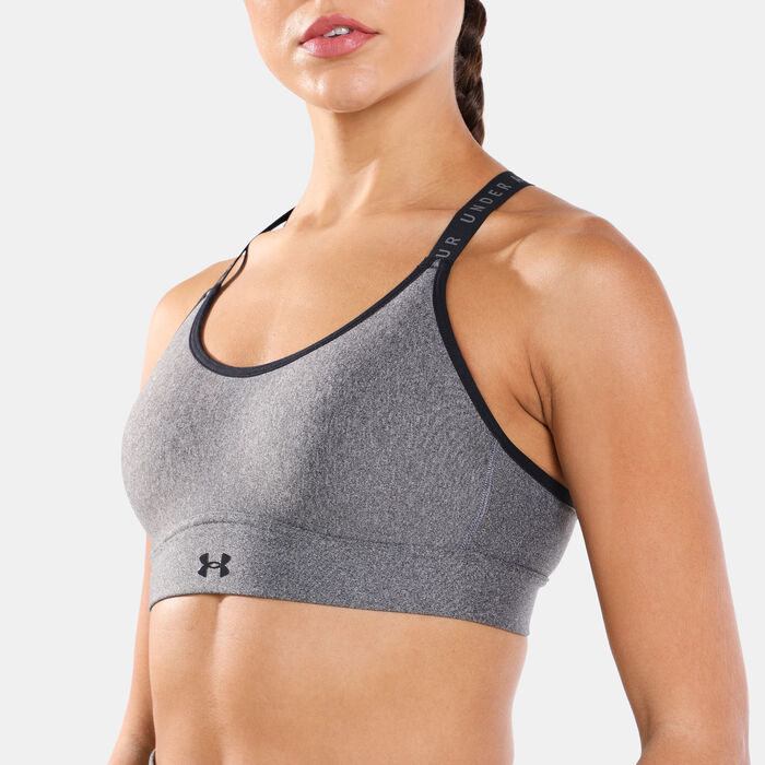 Women's UA Infinity Mid Heather Cover Sports Bra Women's UA Infinity Mid Heather Cover Sports Bra image number 3
