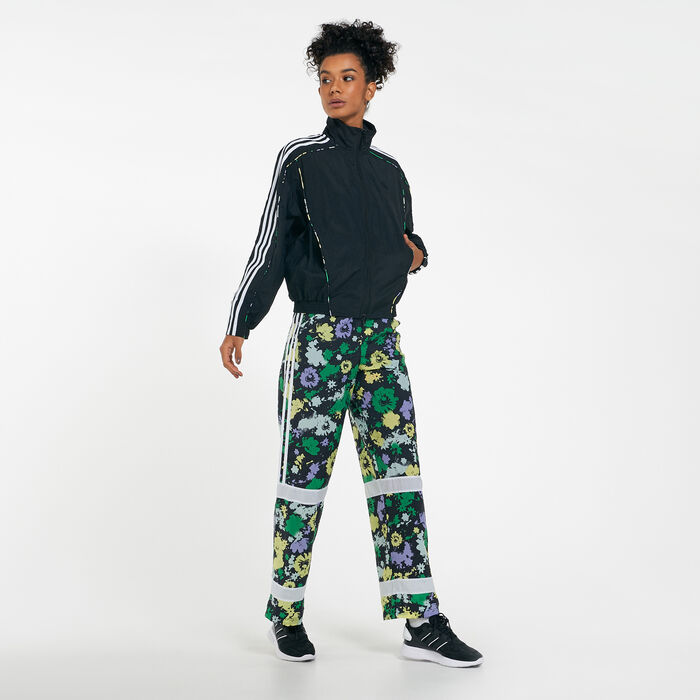 Women's Floral Piping Woven Track Jacket Women's Floral Piping Woven Track Jacket image number 2