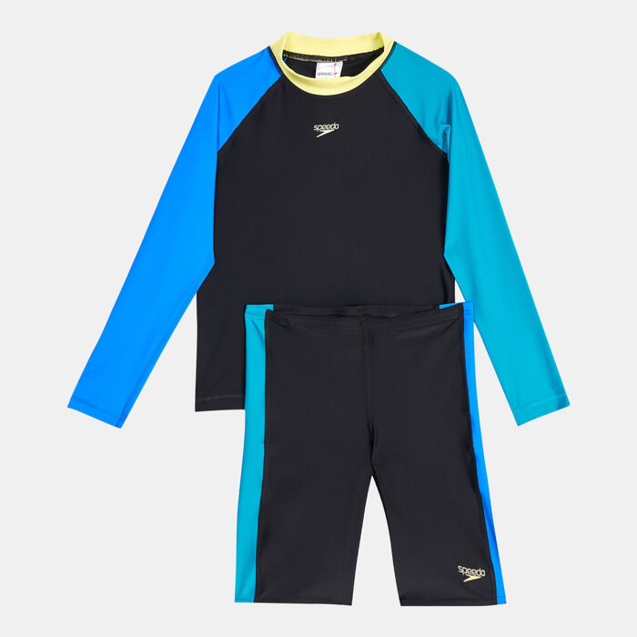 Kids' Colourblock Rash Top and Jammer Set Kids' Colourblock Rash Top and Jammer Set image number 0