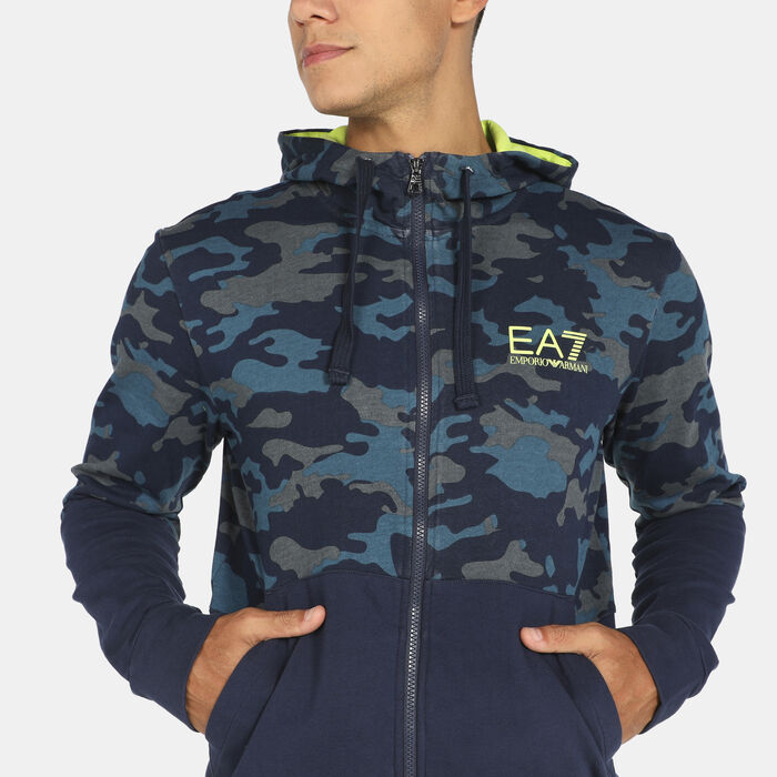 Men's Camo Print Zip Hoodie image number 3