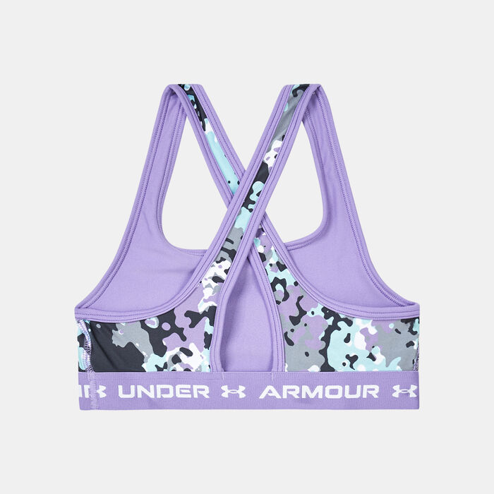 Kids' Crossback Mid Printed Sports Bra Kids' Crossback Mid Printed Sports Bra image number 1