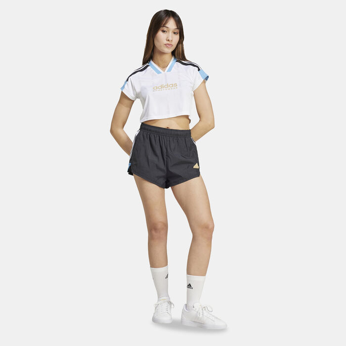 Women's Tiro Cut 3-Stripes Cropped Jersey Women's Tiro Cut 3-Stripes Cropped Jersey image number 2