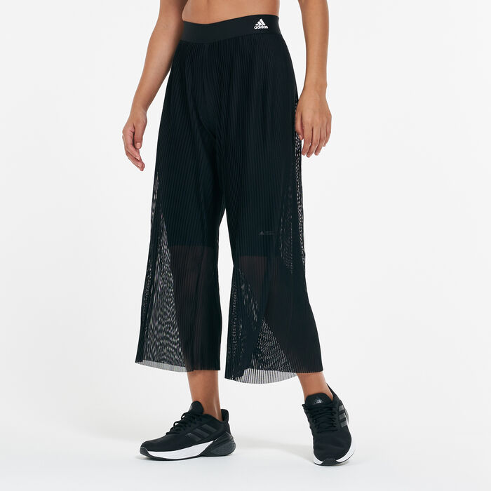 Women's Pleat Mesh Sweatpants Women's Pleat Mesh Sweatpants image number 0