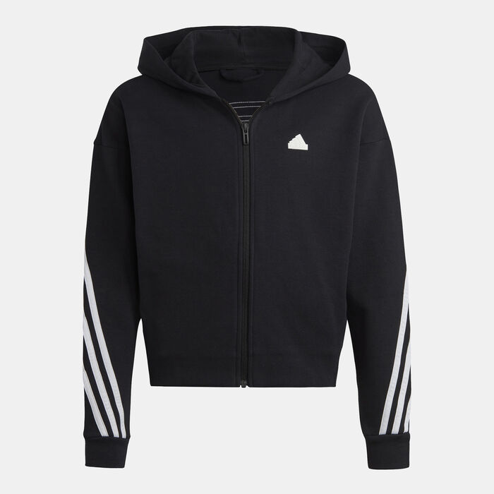 Kids' Future Icons 3-Stripes Running Full-Zip Hoodie Kids' Future Icons 3-Stripes Running Full-Zip Hoodie image number 0