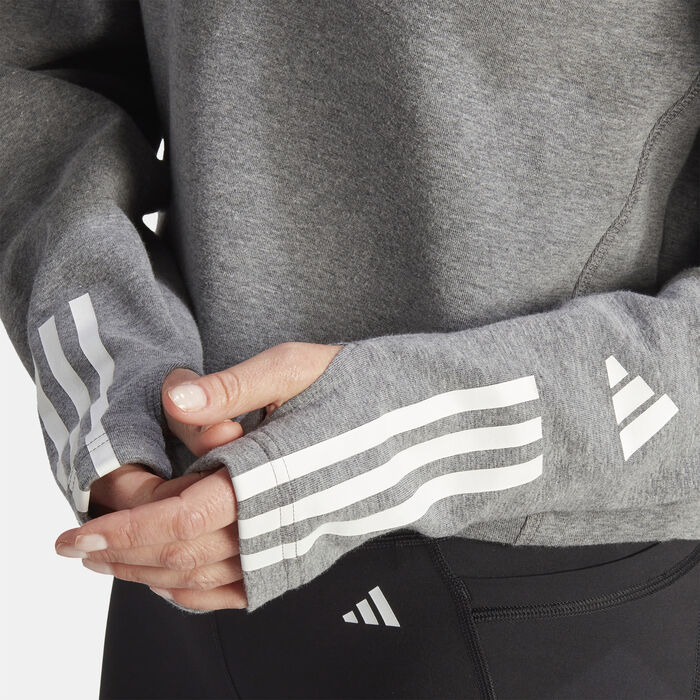 Women's Train Essentials Train Cotton 3-Stripes Hoodie Women's Train Essentials Train Cotton 3-Stripes Hoodie image number 3