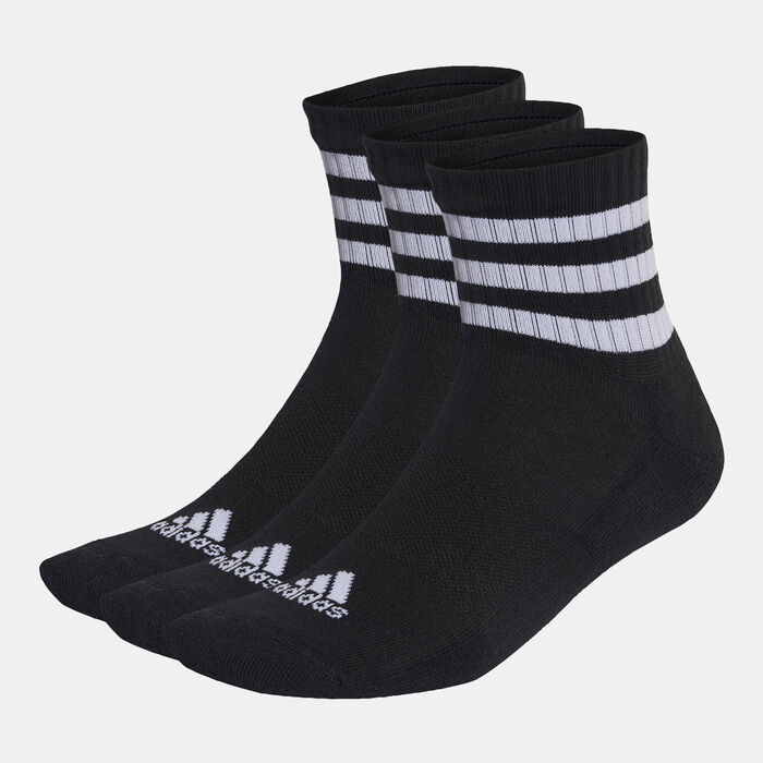 Men’s 3-Stripes Cushioned Sportswear Mid-Cut Socks (3 Pack) image number 0