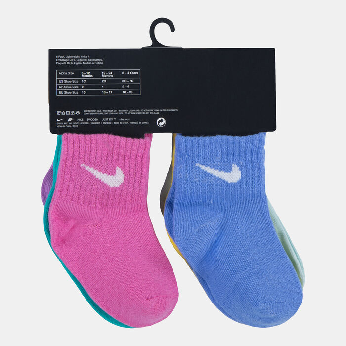 Kids' Swoosh Ankle Socks (6 Pairs) image number 2
