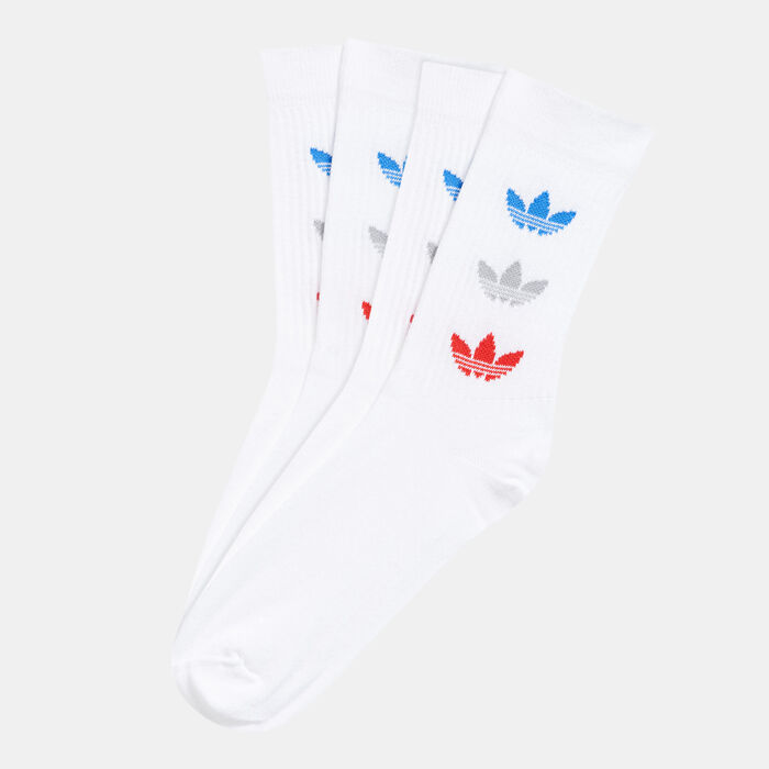 Tricolour Thin Ribbed Crew Socks (2 Pack) Tricolour Thin Ribbed Crew Socks (2 Pack) image number 0