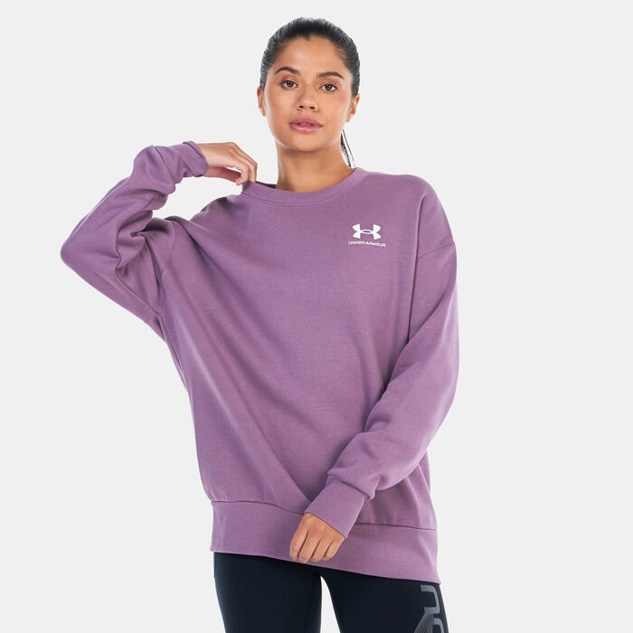 Women's UA Essential Fleece Sweatshirt Women's UA Essential Fleece Sweatshirt image number 0