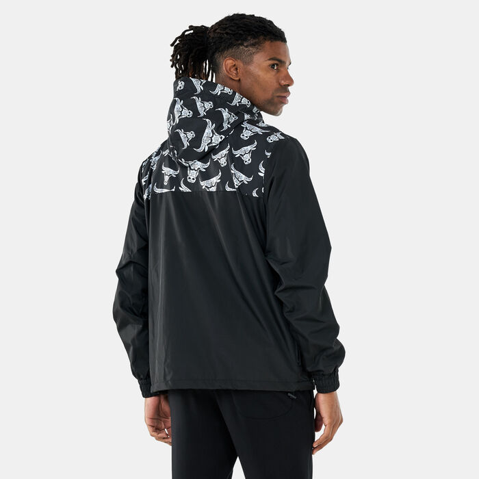Men's Chicago Bulls Distressed Logo Windbreaker Jacket Men's Chicago Bulls Distressed Logo Windbreaker Jacket image number 1
