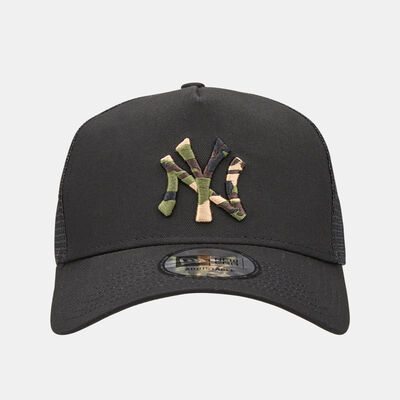 Men's New York Yankees Camo Infill Black A-Frame Trucker Cap