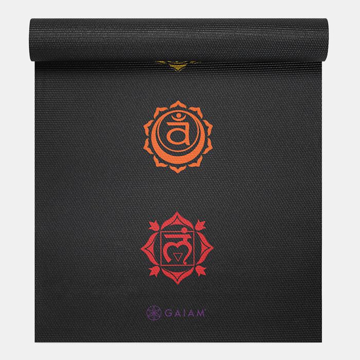 Black Chakra Yoga Mat (6mm) image number 0
