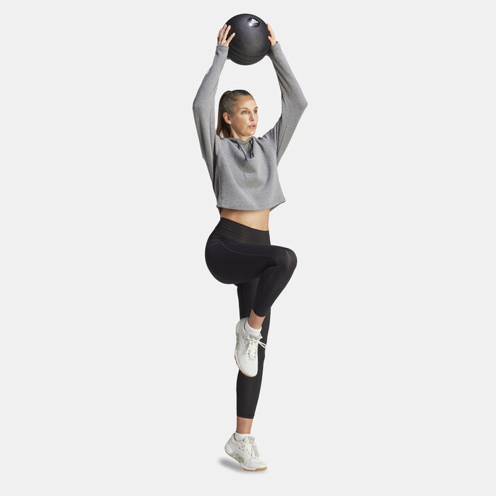 Women's Train Essentials Train Cotton 3-Stripes Hoodie Women's Train Essentials Train Cotton 3-Stripes Hoodie image number 2