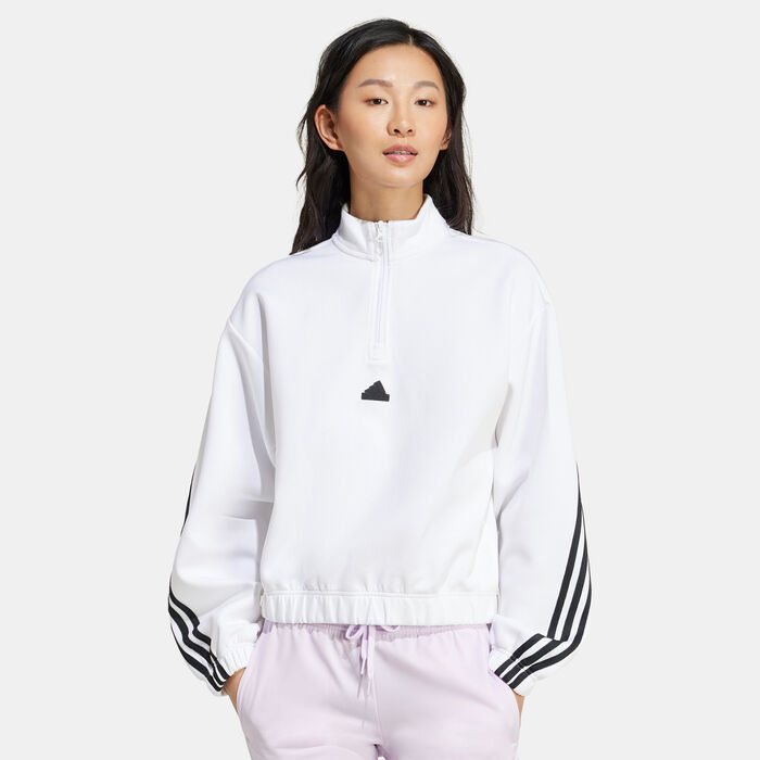 Women's Future Icons 3-Stripes 1/4-Zip Sweatshirt Women's Future Icons 3-Stripes 1/4-Zip Sweatshirt image number 0