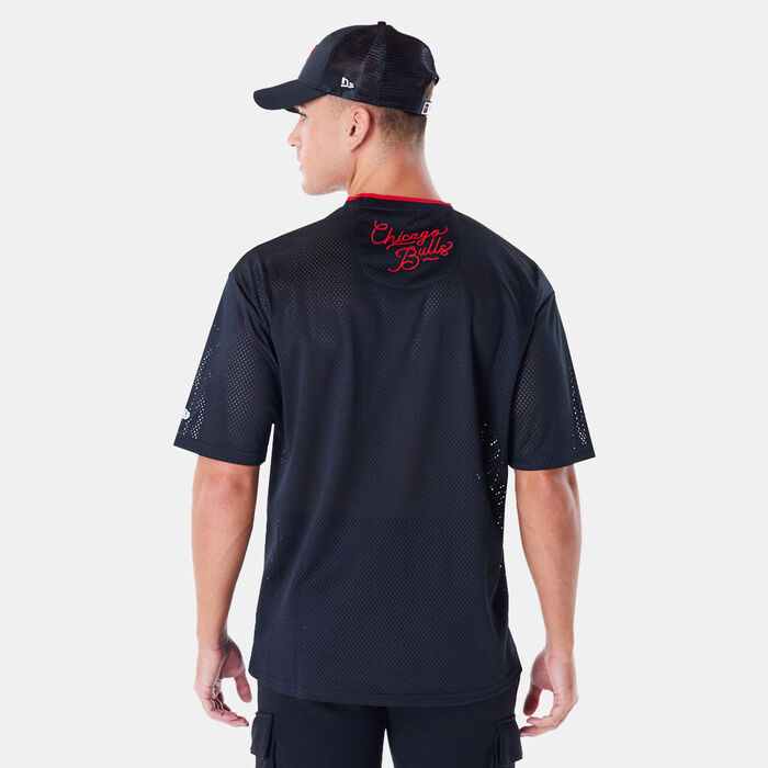 Men's NBA Chicago Bulls Patch Mesh T-Shirt Men's NBA Chicago Bulls Patch Mesh T-Shirt image number 1