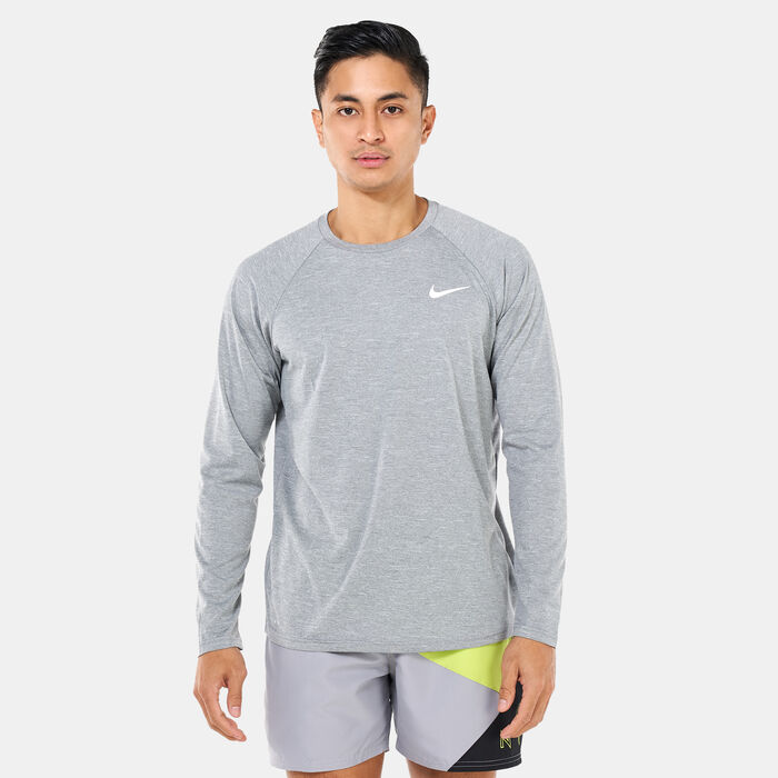 Men's Heathered Long-Sleeve Hydroguard Swim Shirt Men's Heathered Long-Sleeve Hydroguard Swim Shirt image number 0