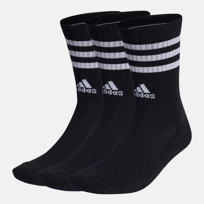 Men's 3-Stripes Cushioned Crew Socks (3 Pack) Men's 3-Stripes Cushioned Crew Socks (3 Pack) image number 0
