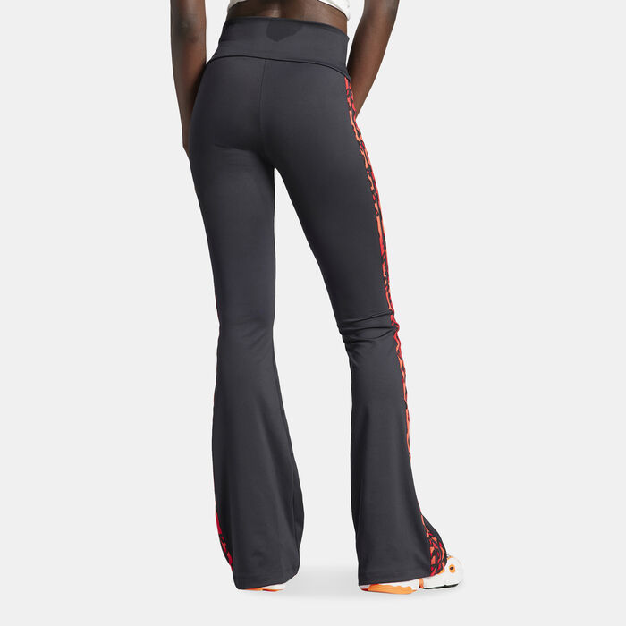 Women's Leopard Luxe 3-Stripes Infill Flared Pants Women's Leopard Luxe 3-Stripes Infill Flared Pants image number 1