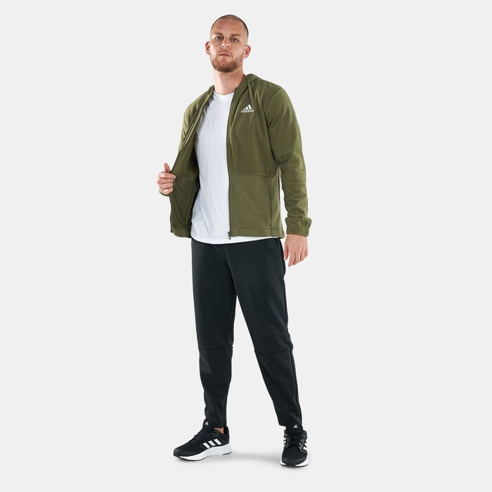 Men's Essentials Polar Fleece Giant Logo Full-Zip Hoodie Men's Essentials Polar Fleece Giant Logo Full-Zip Hoodie image number 2