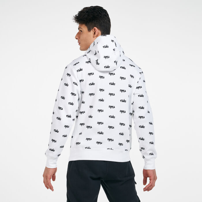 Men's Sportswear Allover Script Club Hoodie Men's Sportswear Allover Script Club Hoodie image number 1