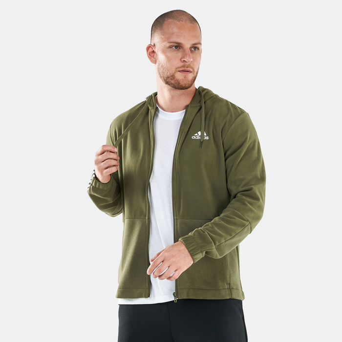 Men's Essentials Polar Fleece Giant Logo Full-Zip Hoodie Men's Essentials Polar Fleece Giant Logo Full-Zip Hoodie image number 0