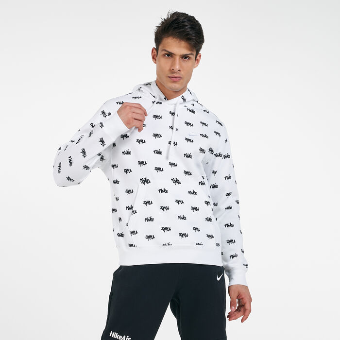 Men's Sportswear Allover Script Club Hoodie Men's Sportswear Allover Script Club Hoodie image number 0