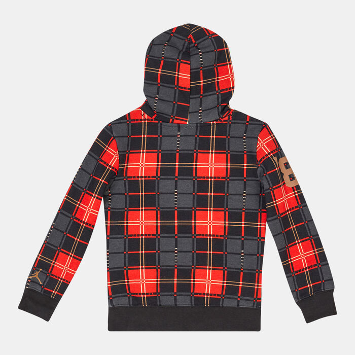 Kids' Essentials Plaid Pullover Hoodie Kids' Essentials Plaid Pullover Hoodie image number 1