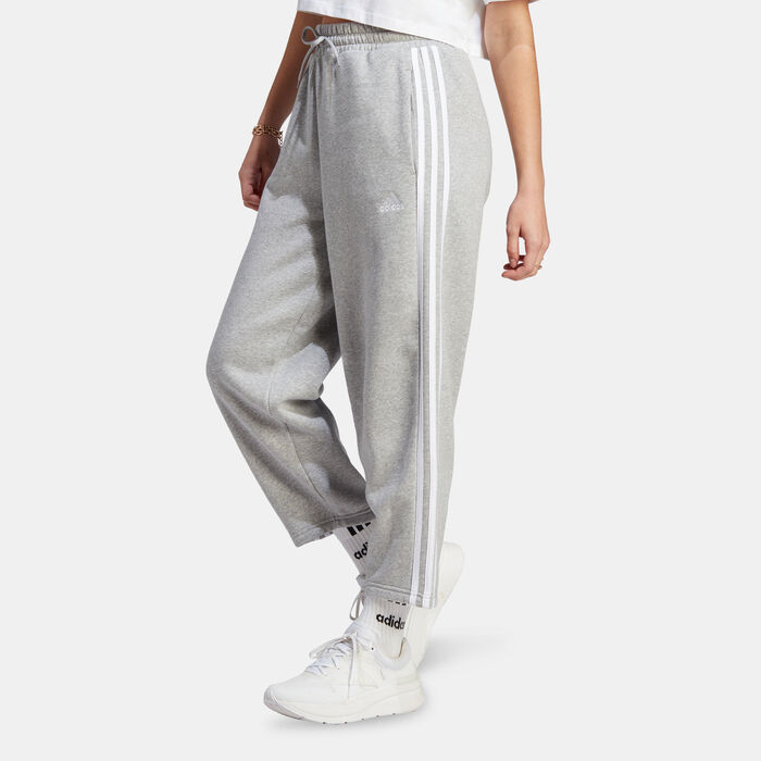 Women's Essentials 3-Stripes Open-Hem Pants Women's Essentials 3-Stripes Open-Hem Pants image number 0
