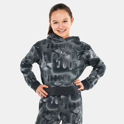 Kids' Essentials Printed Boxy Pullover Hoodie (Older Kids) Kids' Essentials Printed Boxy Pullover Hoodie (Older Kids)