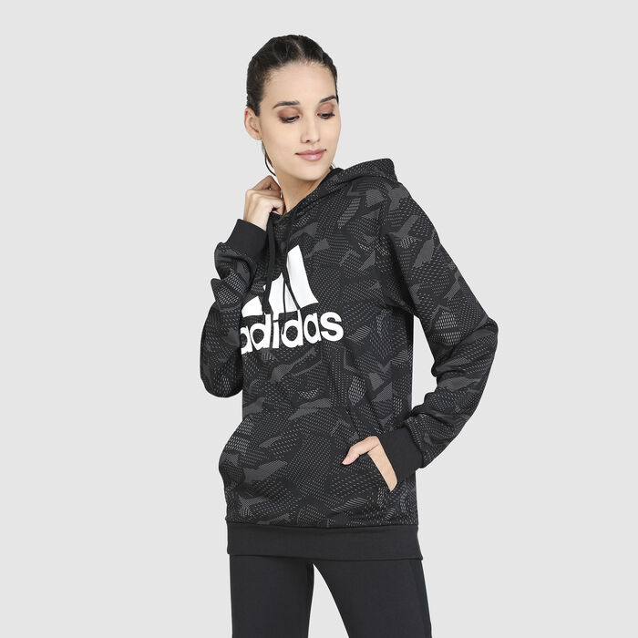 Women's Allover Print Essentials Hoodie Women's Allover Print Essentials Hoodie image number 0