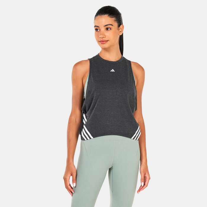 Women's Train Icons 3-Stripes Crop Tank Top Women's Train Icons 3-Stripes Crop Tank Top image number 0