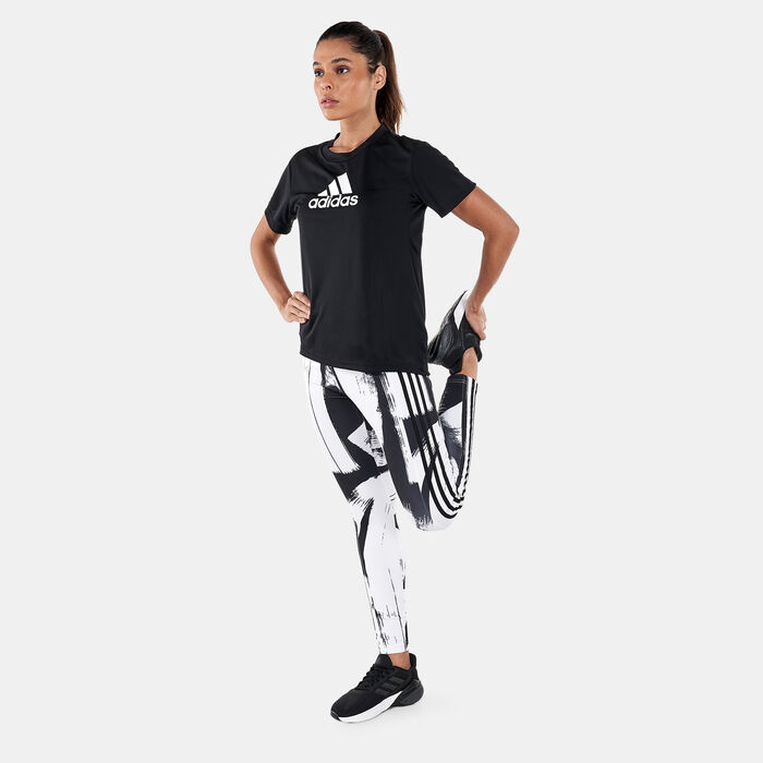 Women's All Over Print 3-Stripes 7/8 Leggings Women's All Over Print 3-Stripes 7/8 Leggings image number 2