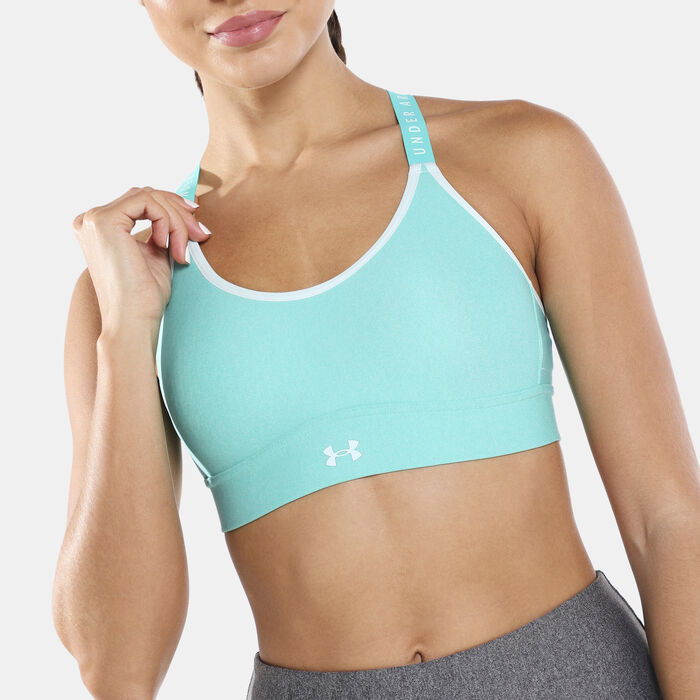 Women's UA Infinity Mid Heather Cover Sports Bra Women's UA Infinity Mid Heather Cover Sports Bra image number 3