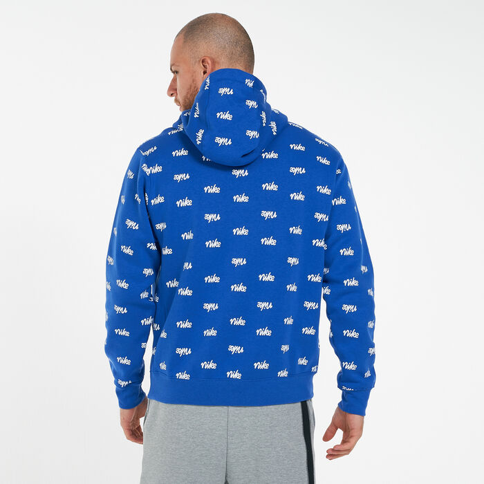 Men's Sportswear Allover Script Club Hoodie Men's Sportswear Allover Script Club Hoodie image number 1
