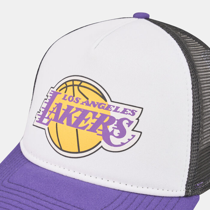 Men's Los Angeles Lakers Team Color Block A-Frame Trucker Cap Men's Los Angeles Lakers Team Color Block A-Frame Trucker Cap image number 2