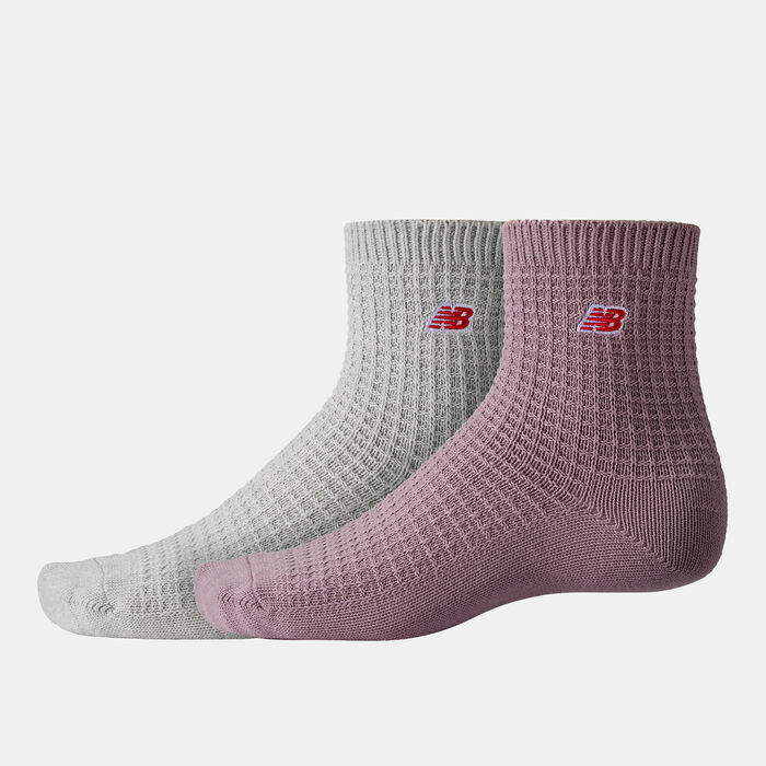 Waffle Knit Ankle Socks (2 Pairs) Waffle Knit Ankle Socks (2 Pairs) image number 0