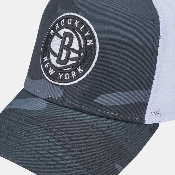 Brooklyn Nets NBA Camo Midnight Camo A-Frame Trucker Cap Brooklyn Nets NBA Camo Midnight Camo A-Frame Trucker Cap image number 2