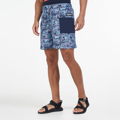 Men's YC Summer Stipple Allover Print Trail Shorts