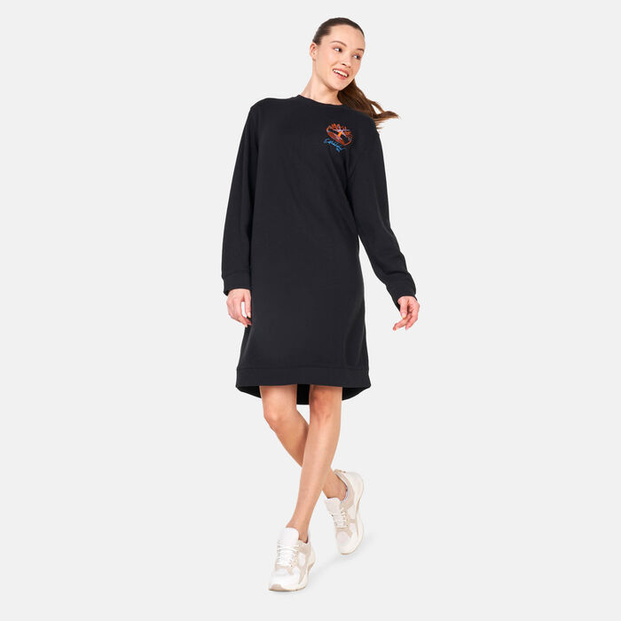 Women's Check-Logo Crewneck Dress Women's Check-Logo Crewneck Dress image number 0